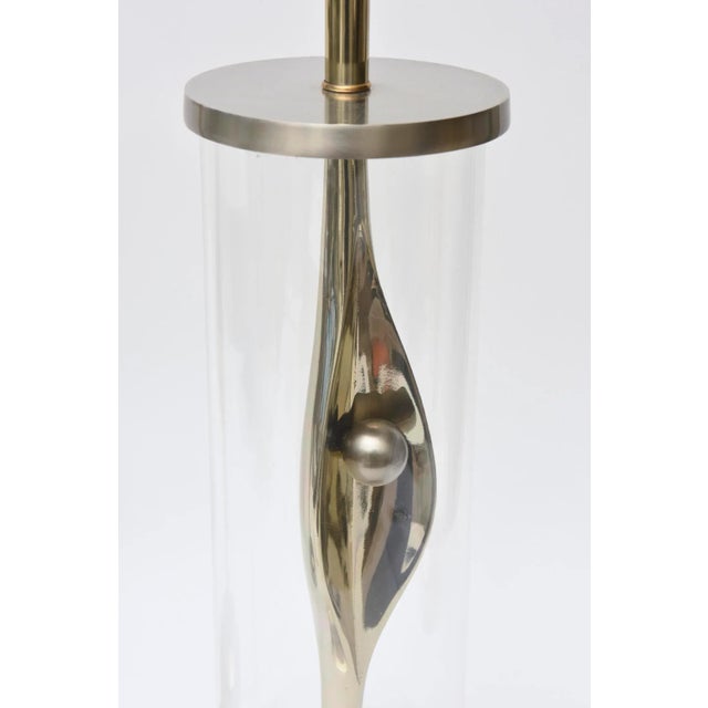 1970s Vintage Laurel Lamp Co. Mixed Metal and Lucite Sculptural Table Lamps Mid Century Modern For Sale - Image 5 of 10