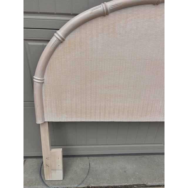 1970s Coastal Chic Bamboo & Wicker Headboard For Sale - Image 5 of 10