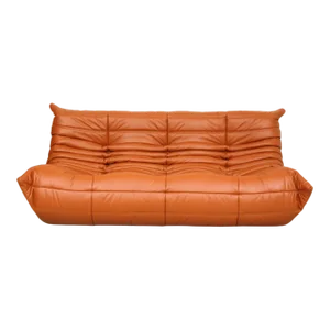 Togo 3-Seater Sofa in Cognac Classic Leather by Michel Ducaroy for Ligne Roset, 1970s