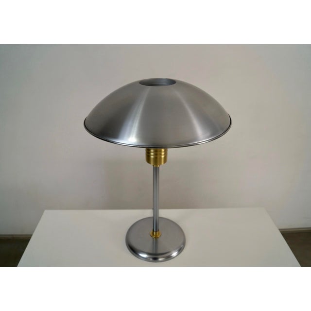 Art Deco 1980’s Art Deco Saucer Table Lamp For Sale - Image 3 of 12