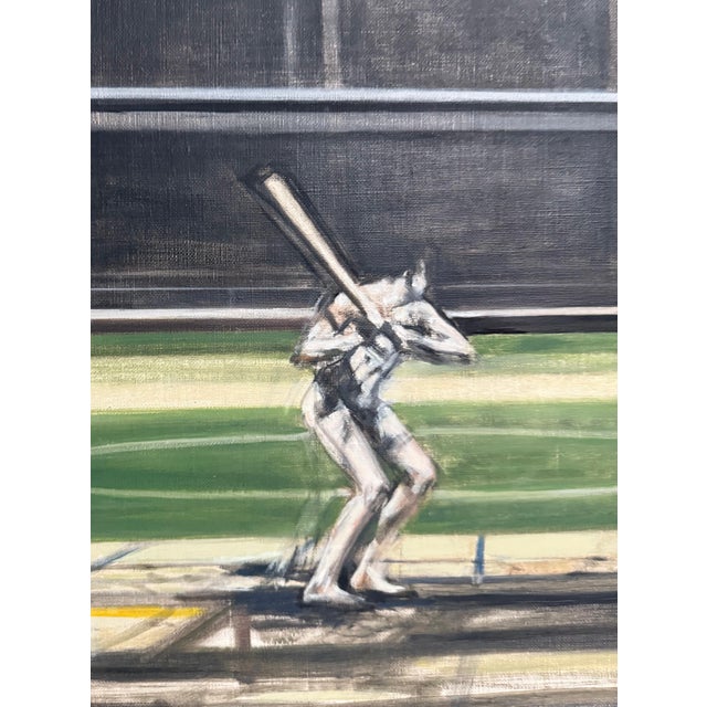 Sidney Goodman, Large American Modernist Oil Painting Baseball Game the Tryout Sidney Goodman, 1965 For Sale - Image 13 of 18