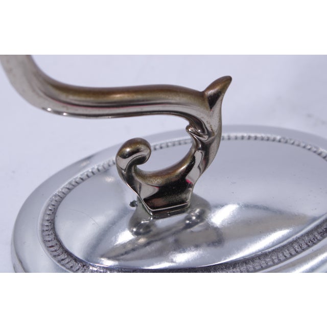 1980s Virginia Metalcrafters Set of 3 Silverplate Bronze Sconces For Sale - Image 10 of 12