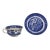 Early 20th Century Allertons England Tea Coffee Cup and Saucer 2pc Set White and Blue Ceramic For Sale