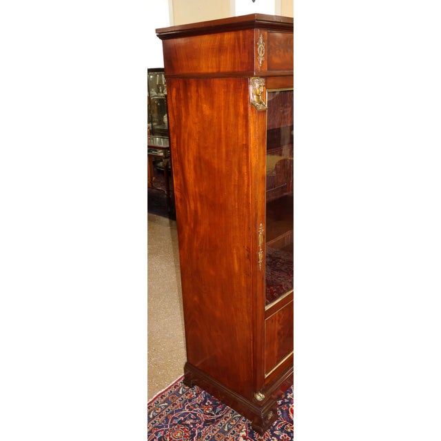 Brown Late 19th Century Mahogany French Empire Two Door Cabinet For Sale - Image 8 of 11