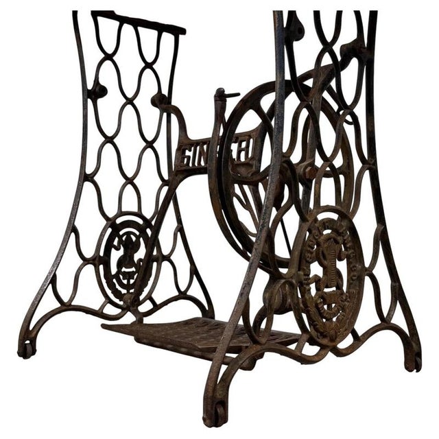 Vintage English Cast Iron Table, 1900s For Sale - Image 6 of 12