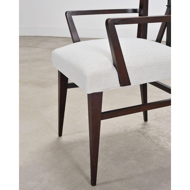 Set of Eight Tommi Parzinger X-Back Mahogany Dining Chairs For Sale - Image 14 of 18