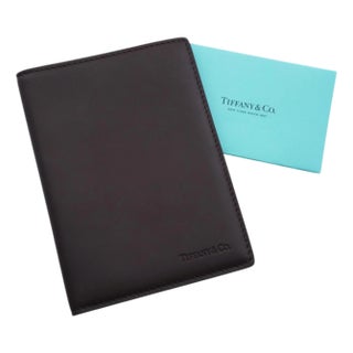 Tiffany & Co. Chocolate Brown Leather Passport Holder Wallet For Sale