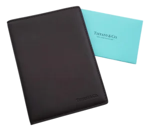 Tiffany & Co. Chocolate Brown Leather Passport Holder Wallet