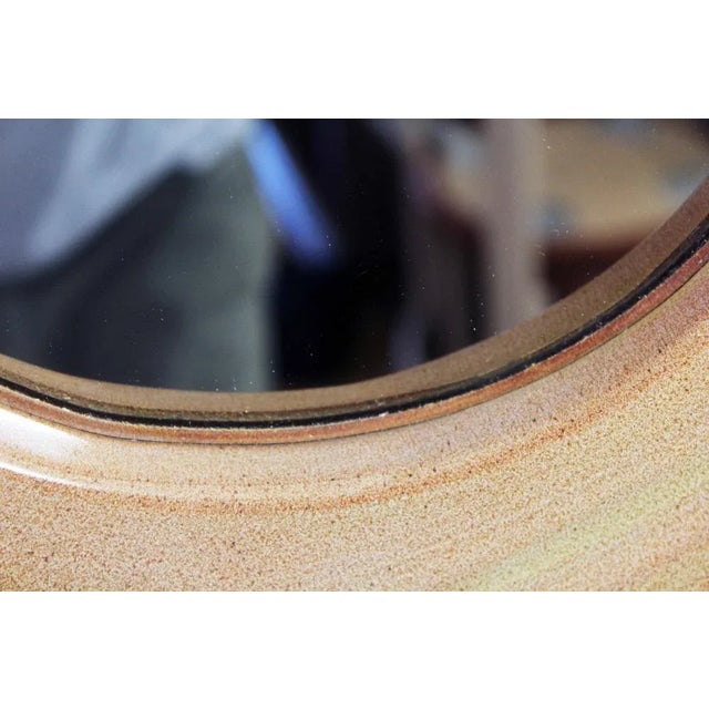 Boho Chic Vintage Ceramic Apple Mirror, 1970s For Sale - Image 3 of 11