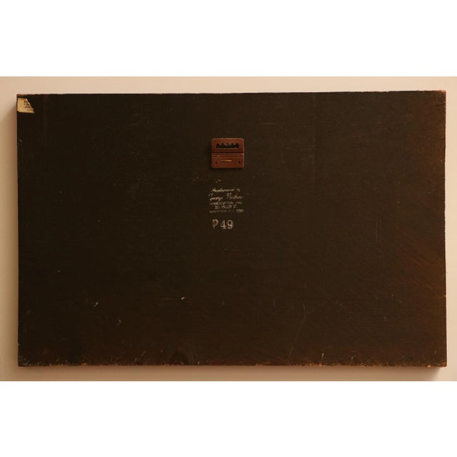 Wood New England Harbor Scene Wood Panel Screen Print For Sale - Image 7 of 7