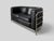 Zanotta Italian Onda Black Leather Sofa by De Pas, Durbino and Lomazzi for Zanotta, 1995 For Sale - Image 4 of 18