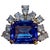 13 Carat Emerald Cut Tanzanite & 5 Carat Diamond 18 Karat Two Tone Gold Earring For Sale - Image 4 of 8
