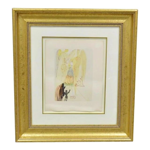 Vintage Salvador Dali Divine Comedy the Triumph of Christ and the Virgin Framed For Sale