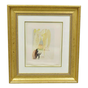 Vintage Salvador Dali Divine Comedy the Triumph of Christ and the Virgin Framed