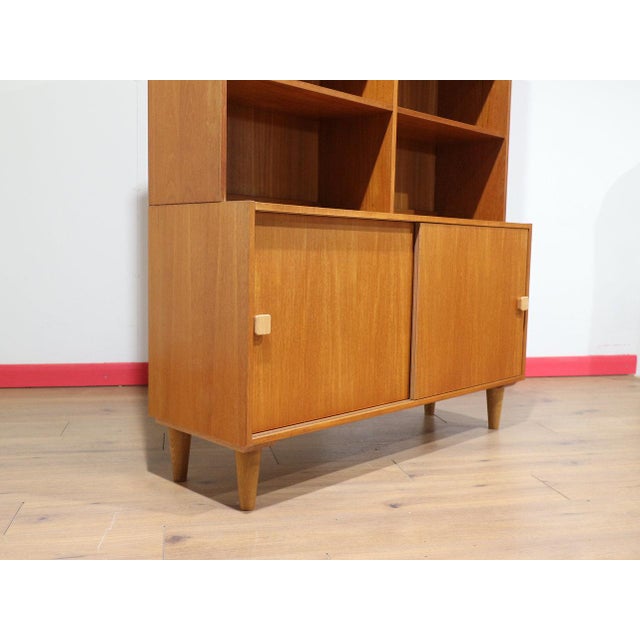 Mid Century Modern Vintage Teak Display China Cabinet by Domino Mobler Danish For Sale - Image 9 of 15