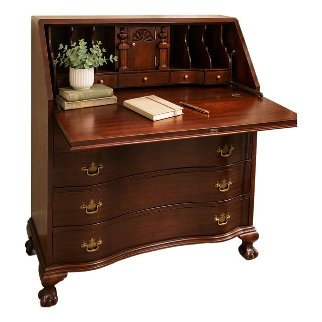 Maddox Mahogany Slant Front Secretary Desk For Sale