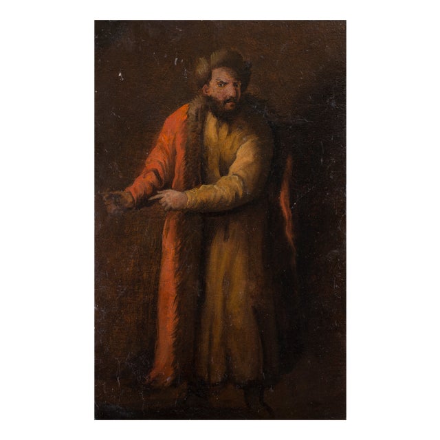 Pietro Della Vecchia, Man in a Coat Trimmed with Fur, 17th Century, Oil on Canvas For Sale