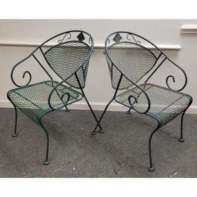 Vintage woodard wrought iron patio furniture best sale
