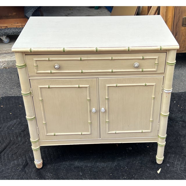 Thomasville faux bamboo storage, bar cabinet. Nice design which will work in any room. Great addition to your faux bamboo...