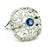 Antique-Style 14K White Gold Sapphire & Diamond Filigree Ring For Sale - Image 11 of 12