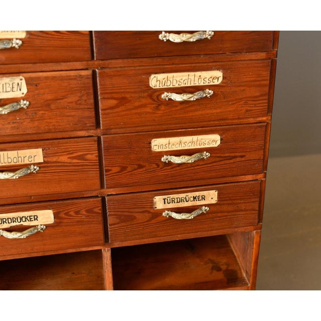 Wood Art Nouveau Ironmongers Drawers, 1890s For Sale - Image 7 of 15