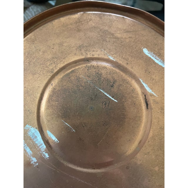 Wood Vintage Mid Century Revere Ware Copper Tea Kettle Brass/Wood Trim For Sale - Image 7 of 7
