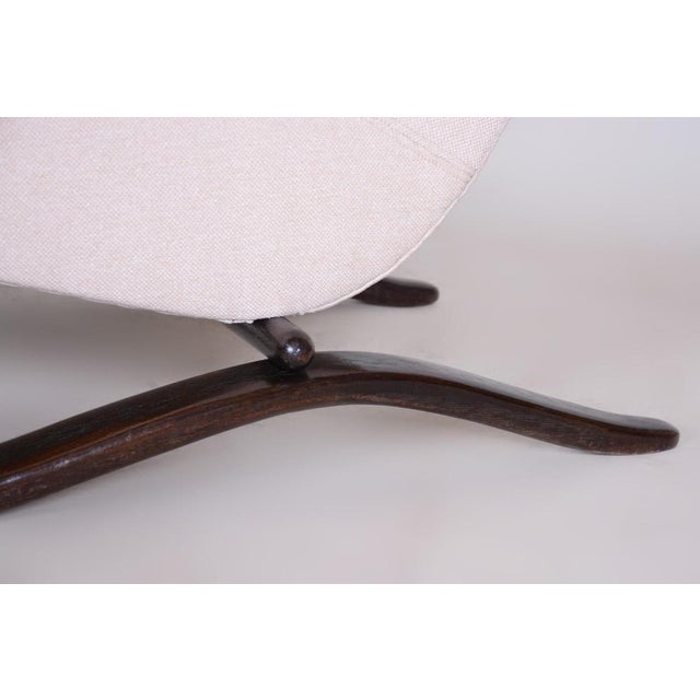 Brown Art Deco Beech H-269 Armchair from Jindrich Halabala, Czechoslovakia, 1930s For Sale - Image 8 of 13