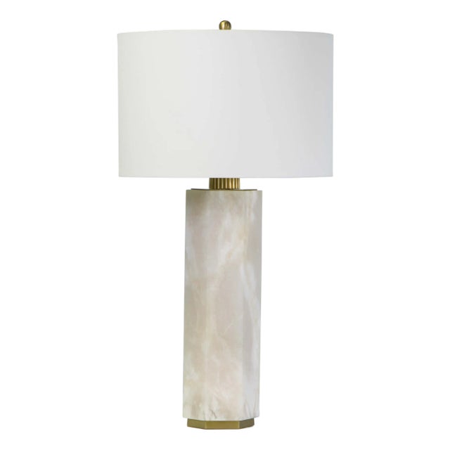 Regina Andrew Gear Alabaster Table Lamp For Sale