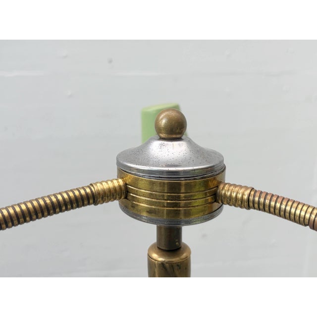 Vintage Three-Light Brass Floor Lamp, 1950s For Sale - Image 9 of 18