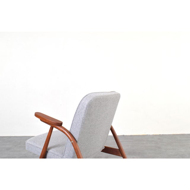 Brown Mid-Century Polish Armchair, 1960s For Sale - Image 8 of 12