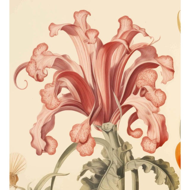 Green Set of 4 - 20' X 13.9' Framed Botanical Prints 'Hortus Floridus' Style Flowers #7 For Sale - Image 8 of 9