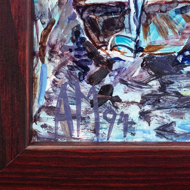 1990s Boat Mooring on Fraueninsel – Oil Painting by Alexander Michael, 1994 For Sale - Image 5 of 7