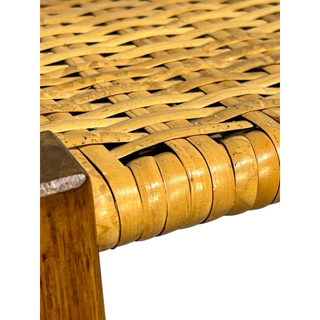 Antique English Country House Woven Reed and Pine Stool For Sale - Image 10 of 17