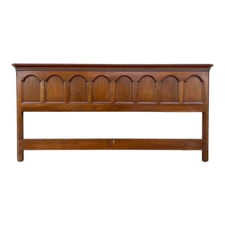 Ethan Allen Georgian Court Chippendale Cherry King Headboard For Sale