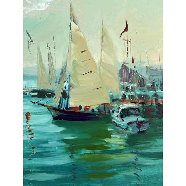 Oil Painting Evening Sunset at Sea Yuriy Suprunchuk For Sale - Image 9 of 11