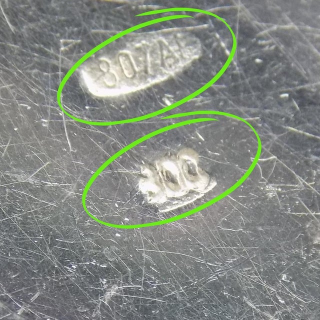 Vintage Italian Handmade Genuine Silver Ornated Flower Design Pill Snuff Trinket Box, Made in Alessandria For Sale - Image 9 of 11