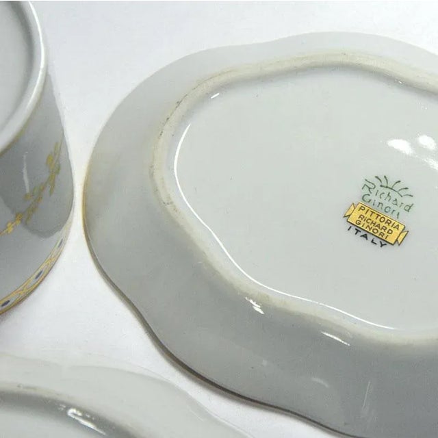 Brown Italian Porcelain Fiesole Set by Richard Ginori, 1960s, Set of 3 For Sale - Image 8 of 12