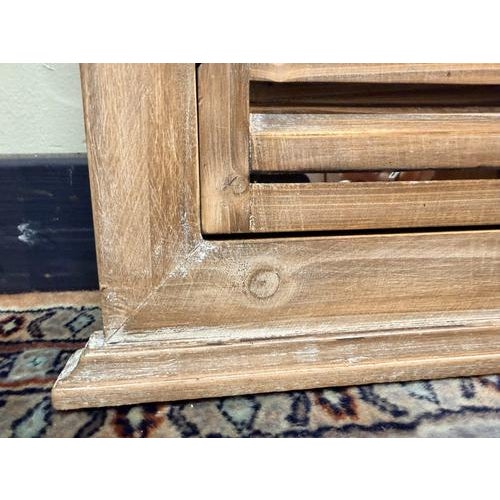 Italian Style Wooden Shuttered Window Mirror For Sale - Image 5 of 6