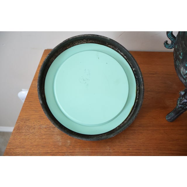 Vintage James Mont Style Hollywood Regency Faux Bronze Chinese Archaic Ice Bucket For Sale - Image 11 of 12