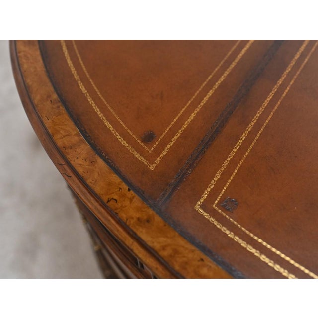 Victorian Oval Partners Desk in Walnut For Sale - Image 9 of 14