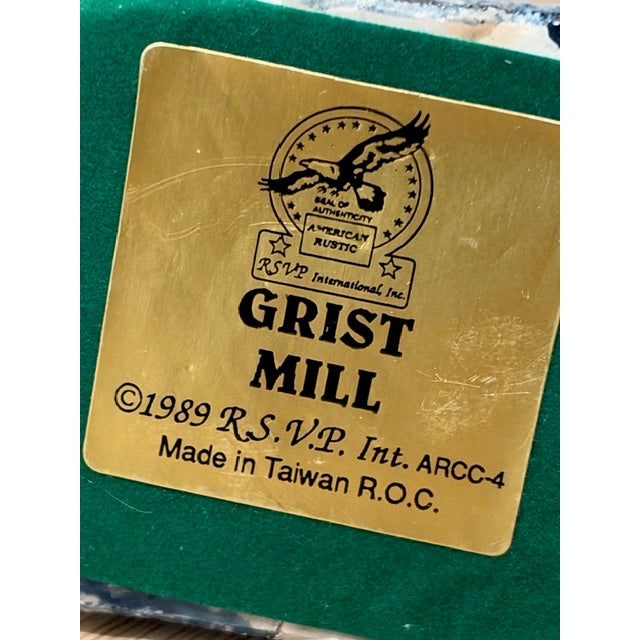 1980s "The Grist Mill" From the 1989 American Rustic Series Country Christmas Cottages Collection For Sale - Image 5 of 11
