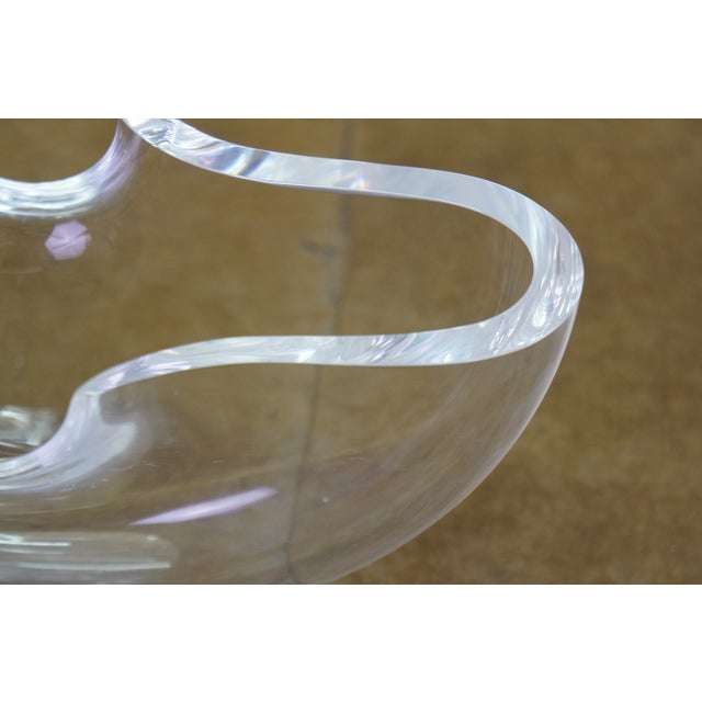 Steuben Equinox Neil Cohen Half Moon Notched Art Glass Bowl 10" For Sale - Image 12 of 16