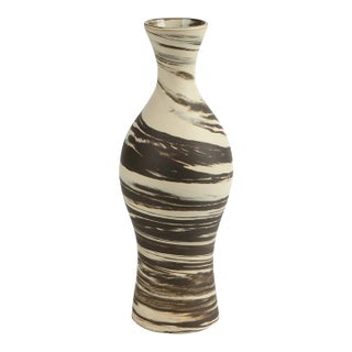 Marbled Stoneware Vase For Sale