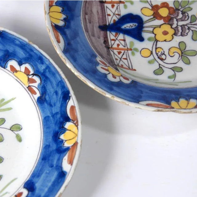 Antique Delft Plates, Set of 2 For Sale - Image 4 of 8