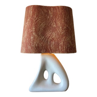 Biomorphic Table Lamp With Original Shade For Sale