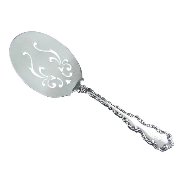 Rare- Antique Whiting Sterling Silver Pierced Egg Server "Louis Xv" Circa 1891 For Sale