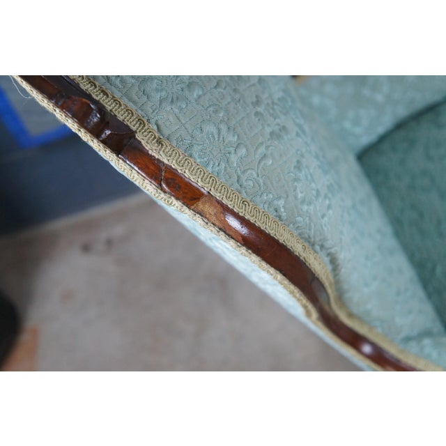 Antique Victorian Walnut Balloon Back Library Parlor Armchair For Sale - Image 12 of 15