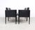 Stylish arco move designer chairs from the 1980s, designed by arnold merckx. the chairs feature black lacquered wood and...