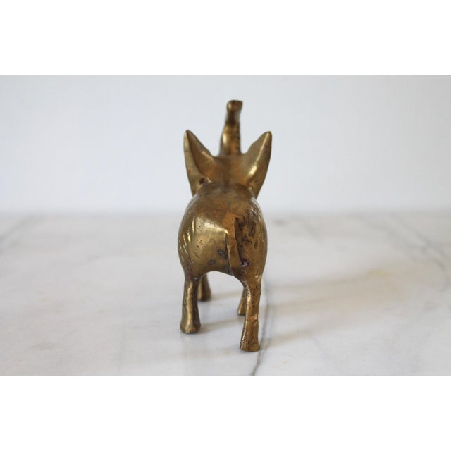 Brass Vintage Brass Elephant For Sale - Image 8 of 8