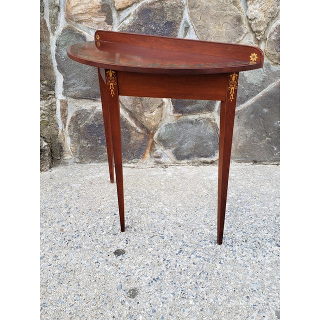 Vintage Hitchcock Furniture DemiLune Console Table Chairish